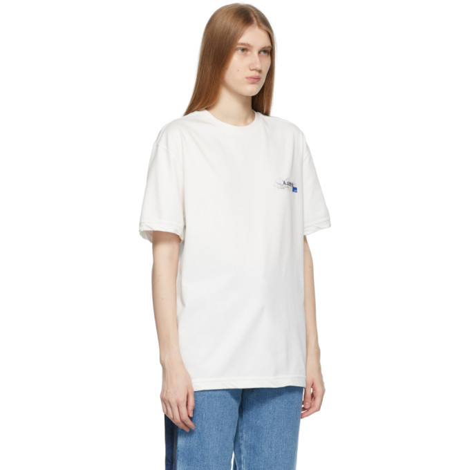 ★ADERERROR★ Foil tape logo tshirt Off white ADER error White Foil Tape Logo T-Shirt ADER error