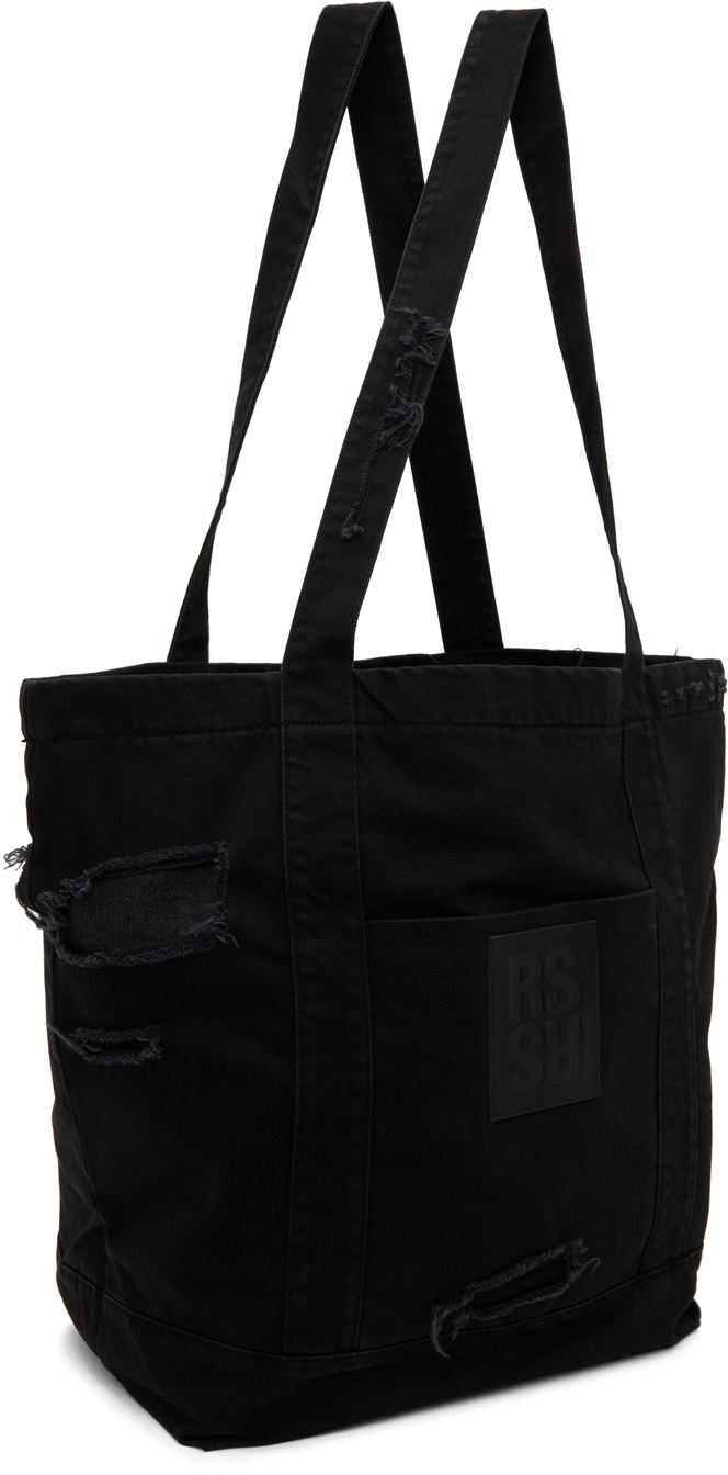 Raf Simons Black Distressed Tote