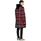 Amiri Red Mohair Cardigan Coat