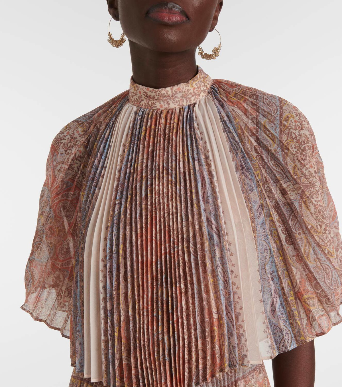 Zimmermann Illustration Sunray paisley caped midi dress