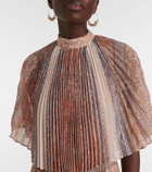 Zimmermann Illustration Sunray paisley caped midi dress