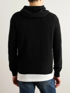 TOM FORD - Logo-Embroidered Brushed-Cashmere Hoodie - Black