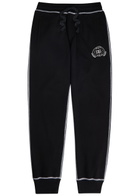 Dolce & Gabbana Logo-embroidered Cotton Sweatpants Black