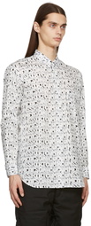 Comme des Garçons Shirt White & Black KAWS Edition Printed Pattern Shirt