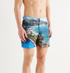 Orlebar Brown - Stuart Cantor Bulldog Mid-Length Printed Swim Shorts - Blue