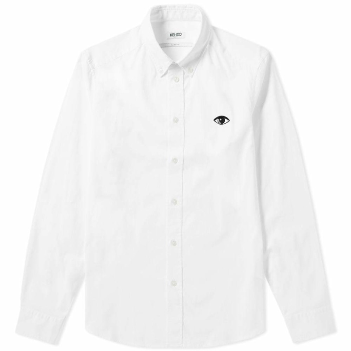 Photo: Kenzo Eye Logo Button Down Oxford Shirt White