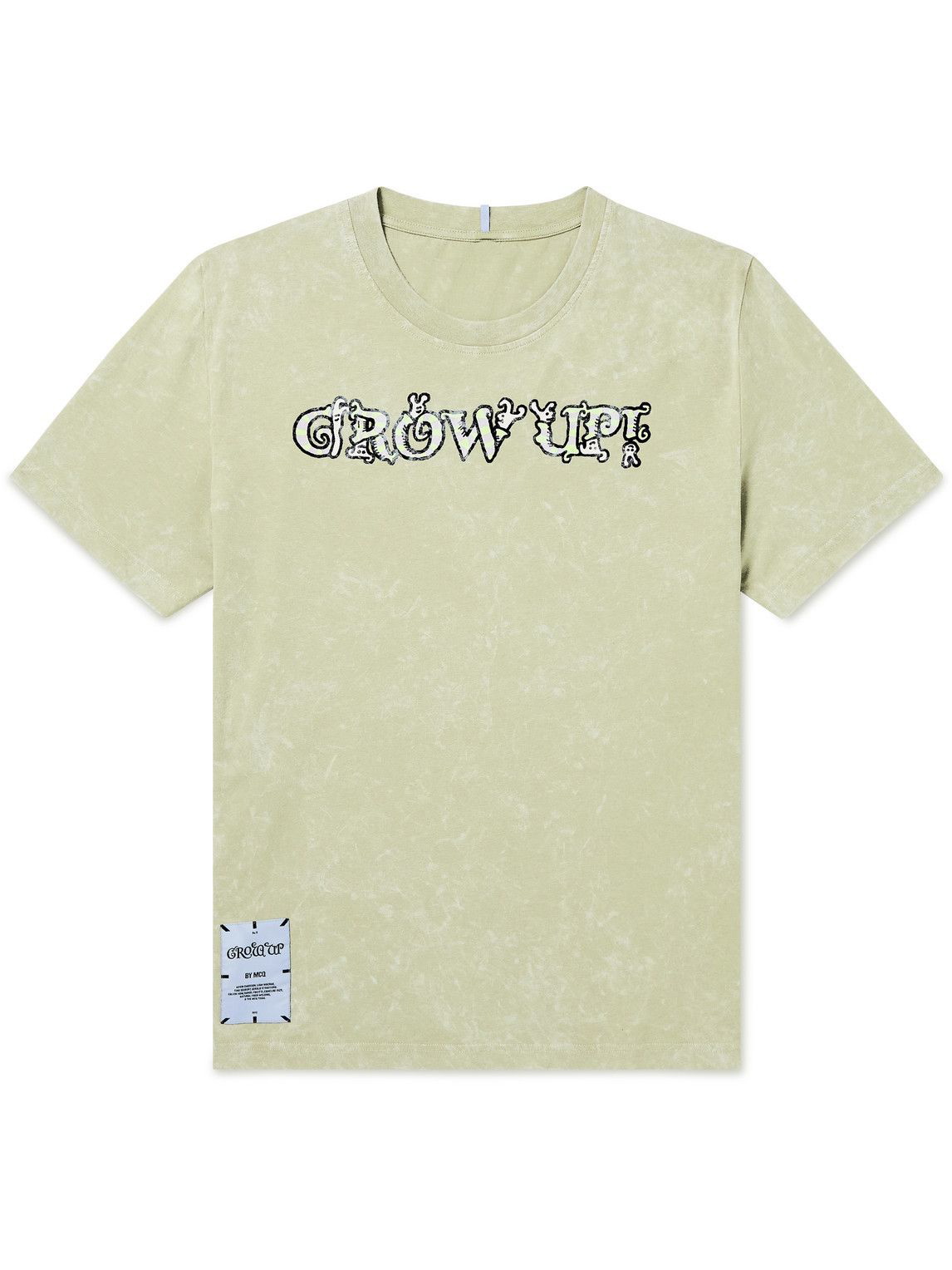 Photo: MCQ - Printed Tie-Dyed Cotton-Jersey T-Shirt - Neutrals