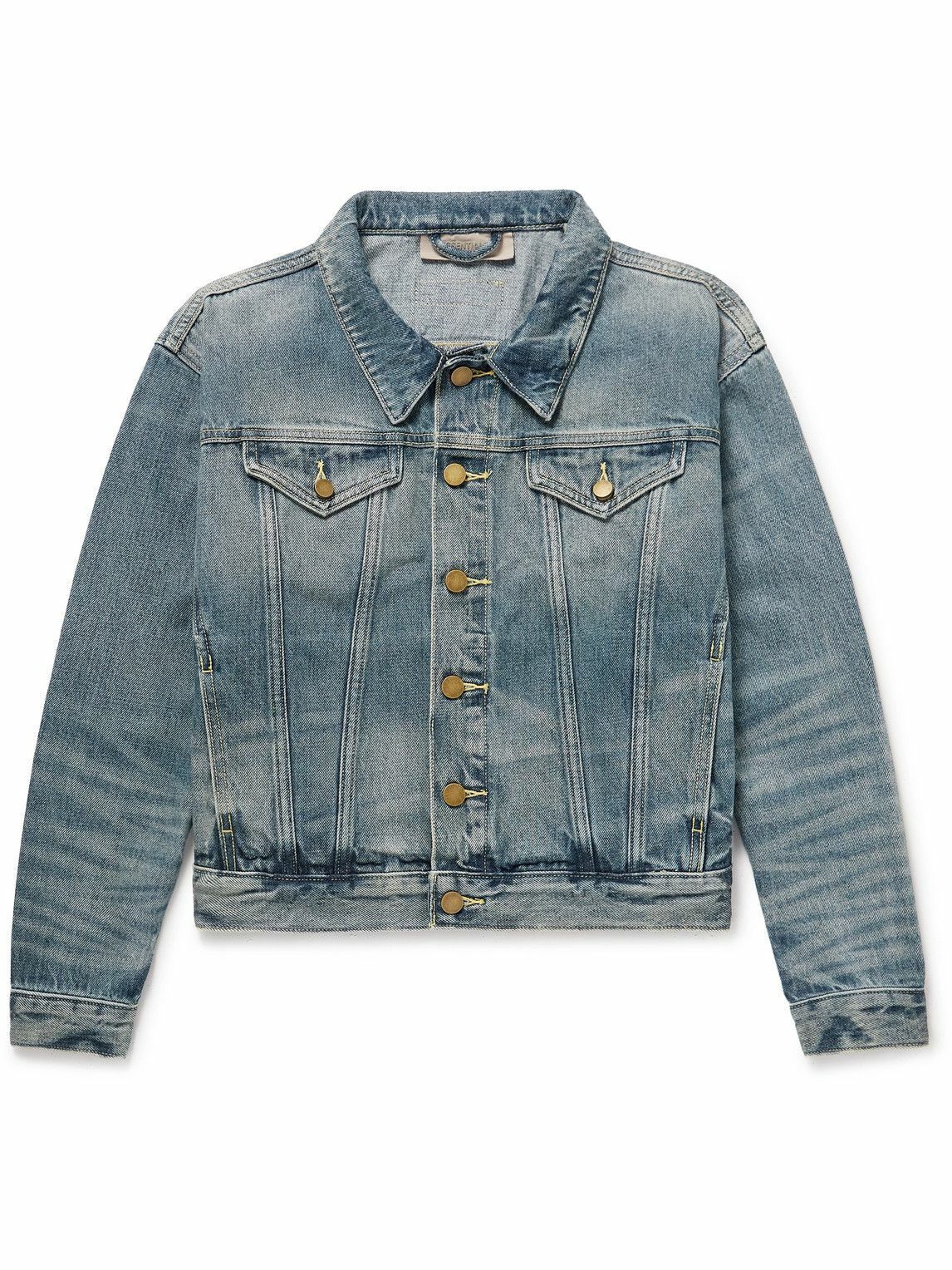 Fear of God Essentials Kids - Logo-Appliquéd Denim Trucker Jacket ...