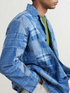 Monitaly - Patchwork Cotton Jacket - Blue