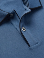 Loro Piana - Stretch-Cotton Piqué Polo Shirt - Blue