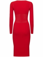 MAX MARA Comica Long Sleeved Jersey Midi Dress