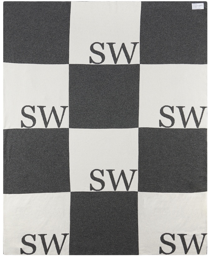 Photo: Saintwoods SSENSE Exclusive Gray & Off-White Blanket