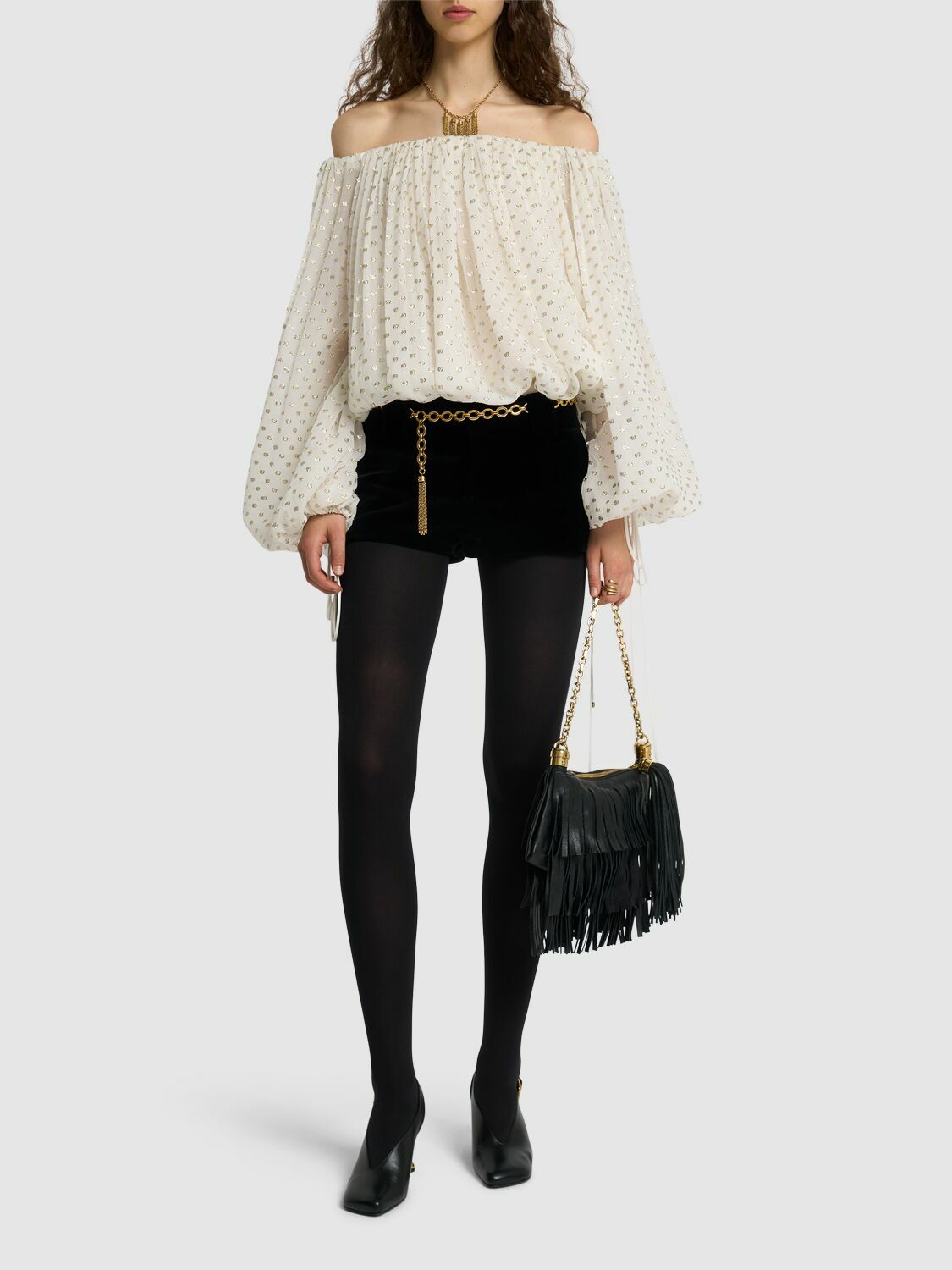 CHLOÉ Polka Dot Silk Blend Top