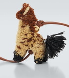 Loewe Paula's Ibiza Giraffe raffia leather-trimmed bag charm