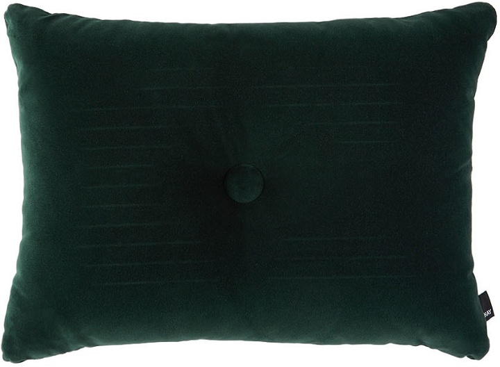 Photo: HAY Green Velvet Dot Cushion