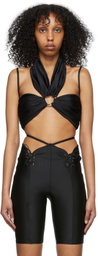 DIDU Black Nylon Bikini Top