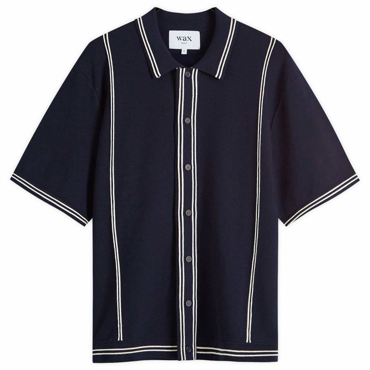 Photo: Wax London Men's Minori Stitch Pocket Vacation Shirt in Navy