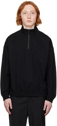 SOPHNET. Black Half-Zip Sweater
