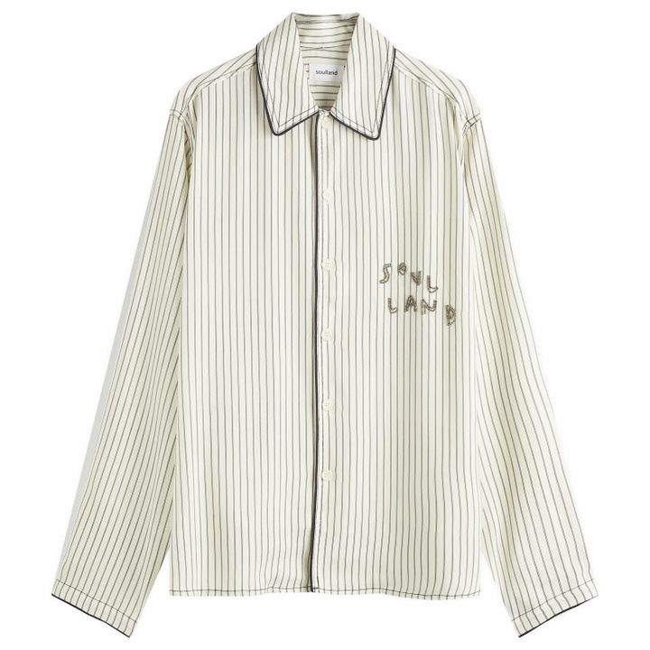 Photo: Soulland Men's Tyra Overshirt in Off White Multi
