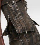 Dion Lee Strapless leather top