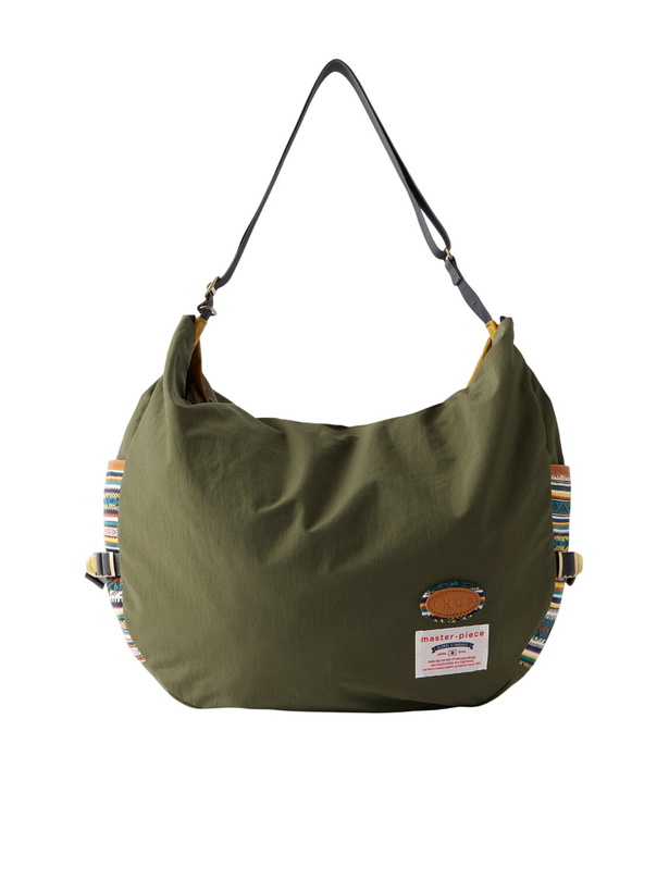 Photo: Master-Piece - Chup Leather-Trimmed Cotton Shoulder Bag