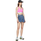 VETEMENTS Pink Logo Band Sports Bra