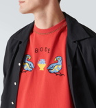 Bode Twin Parakeet embroidered cotton T-shirt