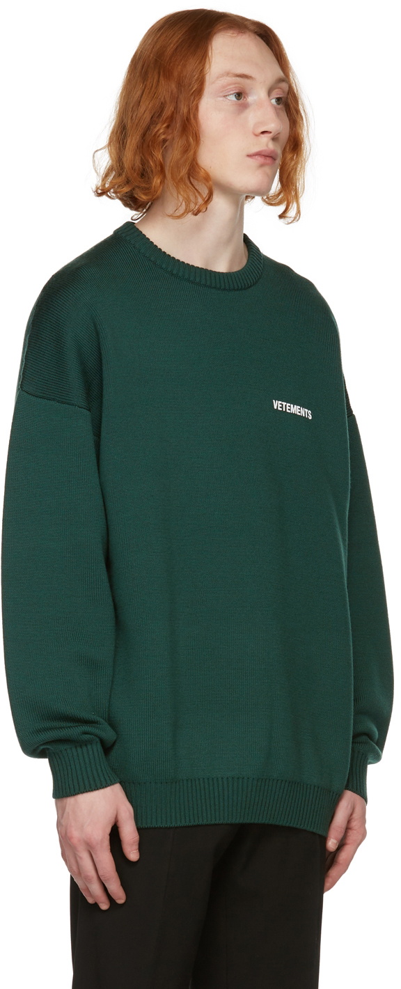 VETEMENTS Green Logo Sweater Vetements