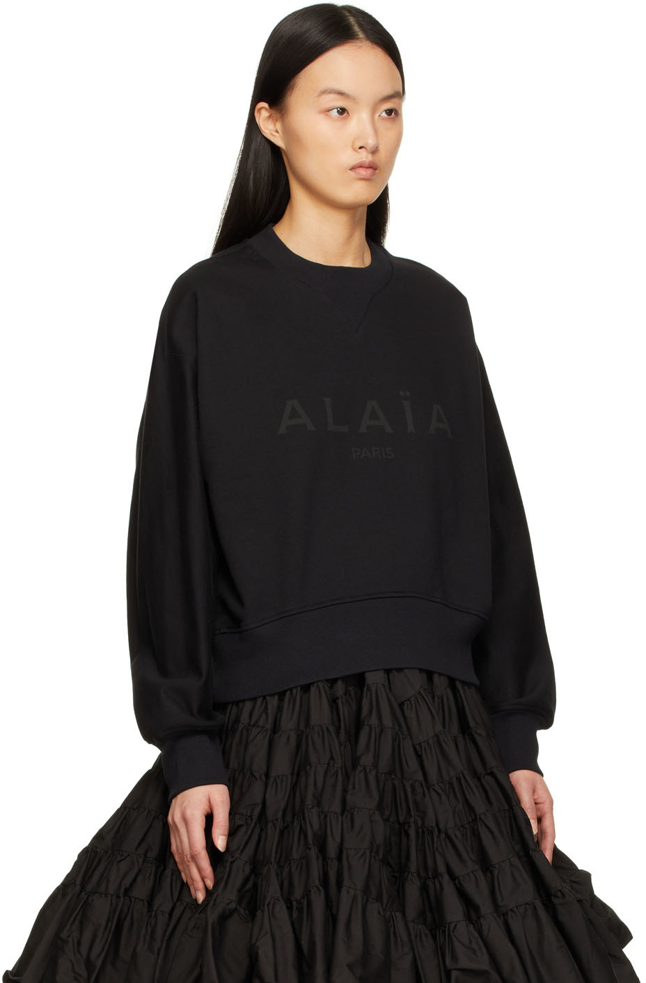 ALAÏA Black Logo Sweatshirt
