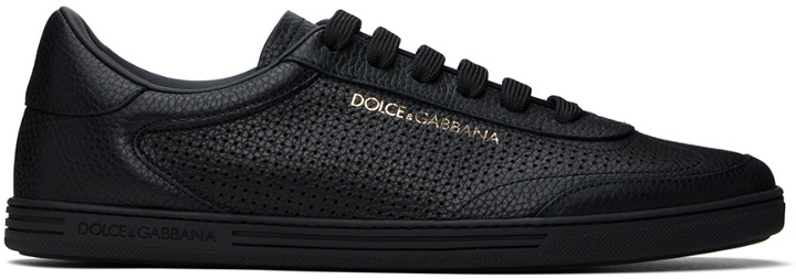 Photo: Dolce&Gabbana Black Saint Tropez Calfskin Sneakers