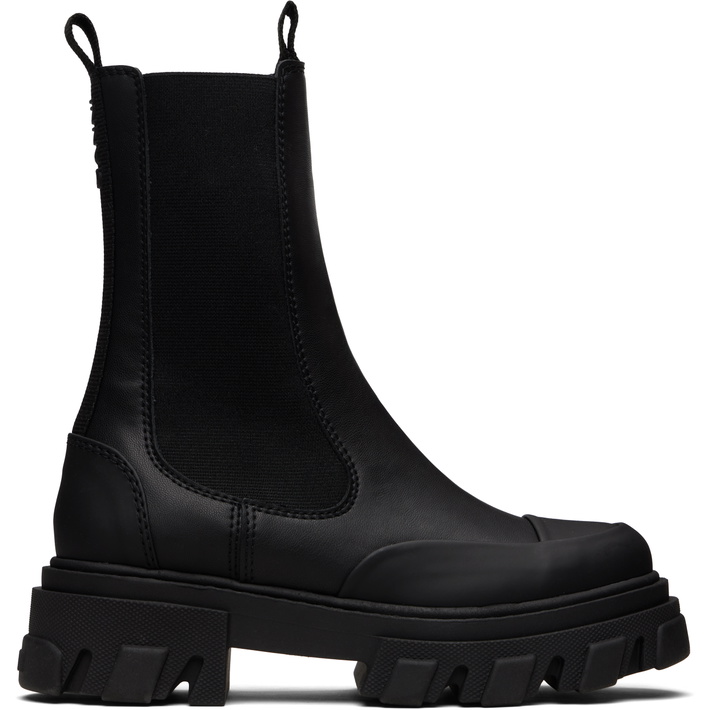 Photo: GANNI Black Mid Chelsea Boots