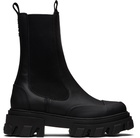 GANNI Black Mid Chelsea Boots