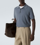 Brioni Cotton, silk, and cashmere polo shirt