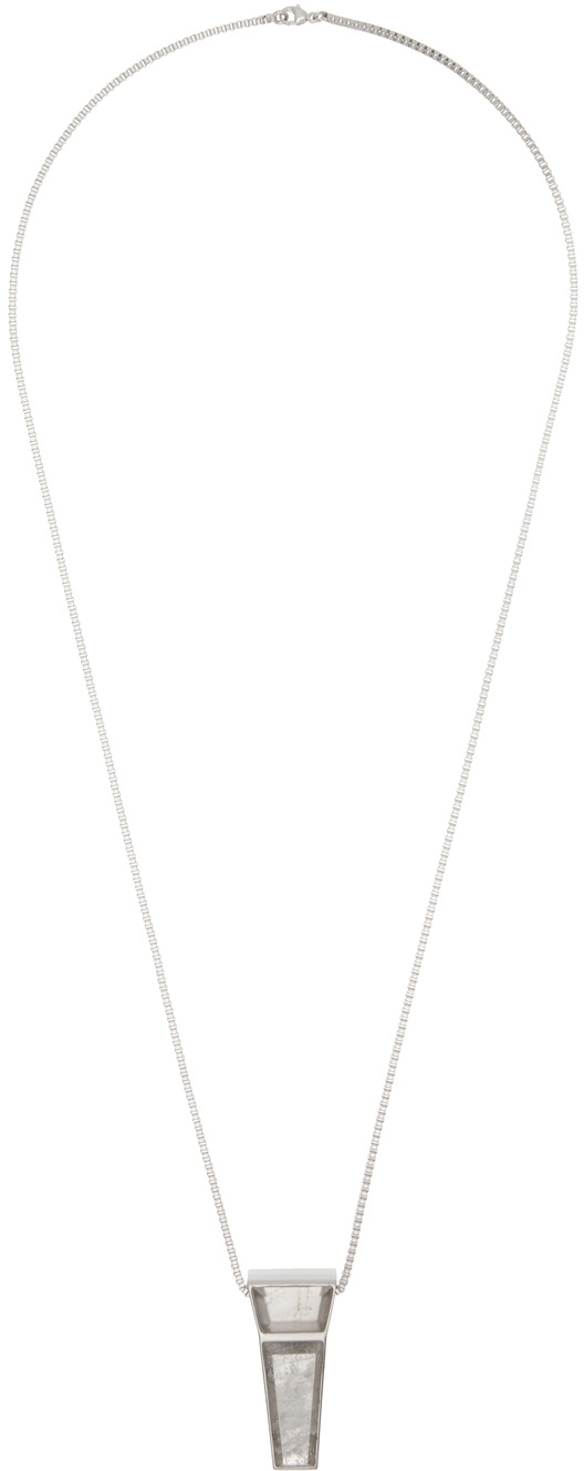 rick owens Crystal trunk charm ネックレス Rick Owens Silver Crystal Trunk Charm Necklace Rick Owens