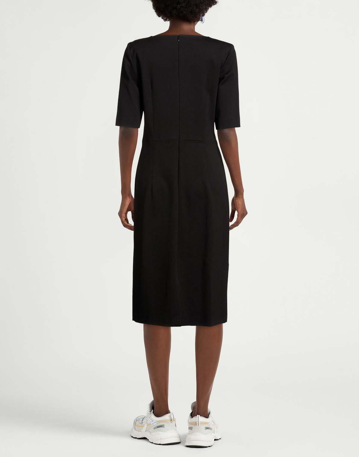 Manila Grace Womens Midi dress in Black