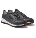 Ermenegildo Zegna - Siracusa Leather and Mesh Sneakers - Gray