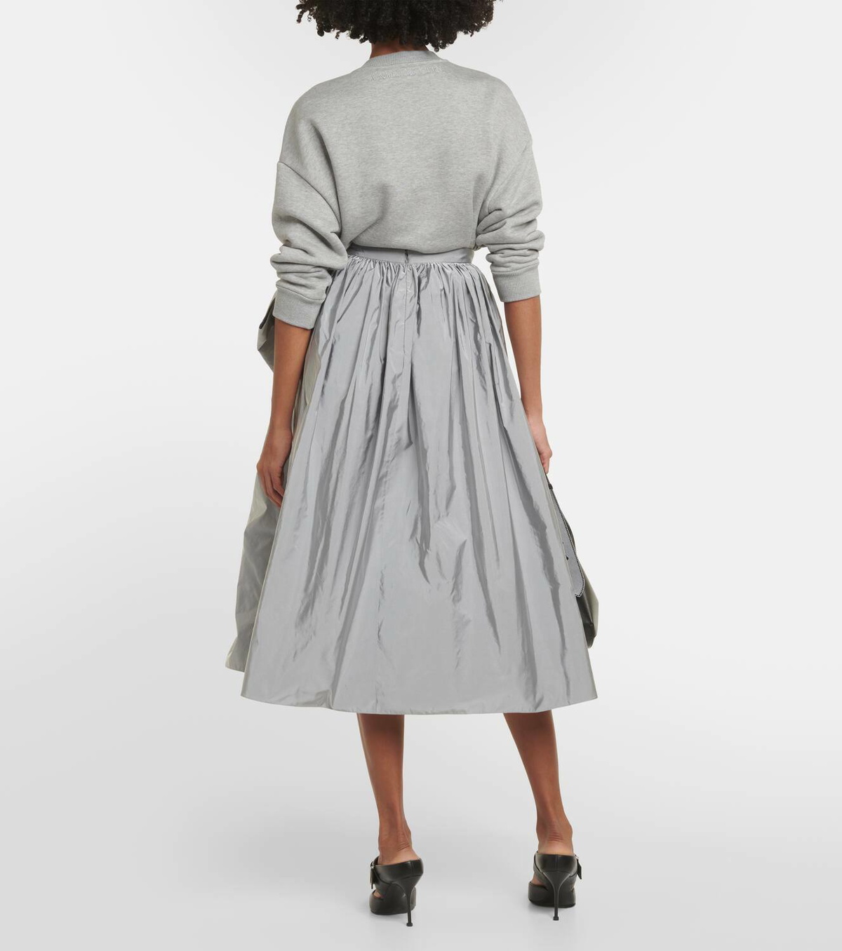 Alexander McQueen Bow-detail pleated midi skirt Alexander