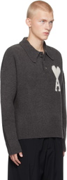 AMI Paris Gray Ami de Coeur Polo