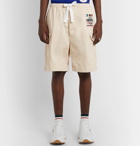 Gucci - Wide-Leg Appliquéd Cotton-Twill Cargo Shorts - Neutrals