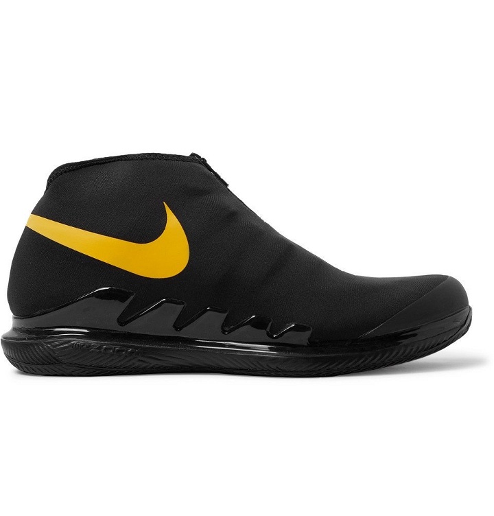 Photo: Nike Tennis - Air Zoom Vapor x Glove Neoprene, Rubber and Mesh Tennis Sneakers - Black