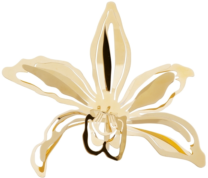 Y/Project Gold Orchid Hoop Earrings