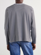 Rag & Bone - Striped Cotton-Jersey T-Shirt - Blue