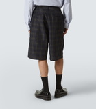 Comme des Garçons Homme Checked linen-blend shorts