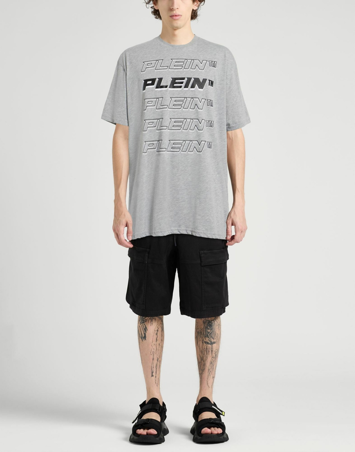 Philipp Plein Mens T-shirt in Grey