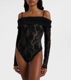 Zimmermann Rebellion off-shoulder lace bodysuit