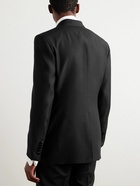 TOM FORD - Double-Breasted Satin-Trimmed Wool and Silk-Blend Tuxedo Jacket - Black