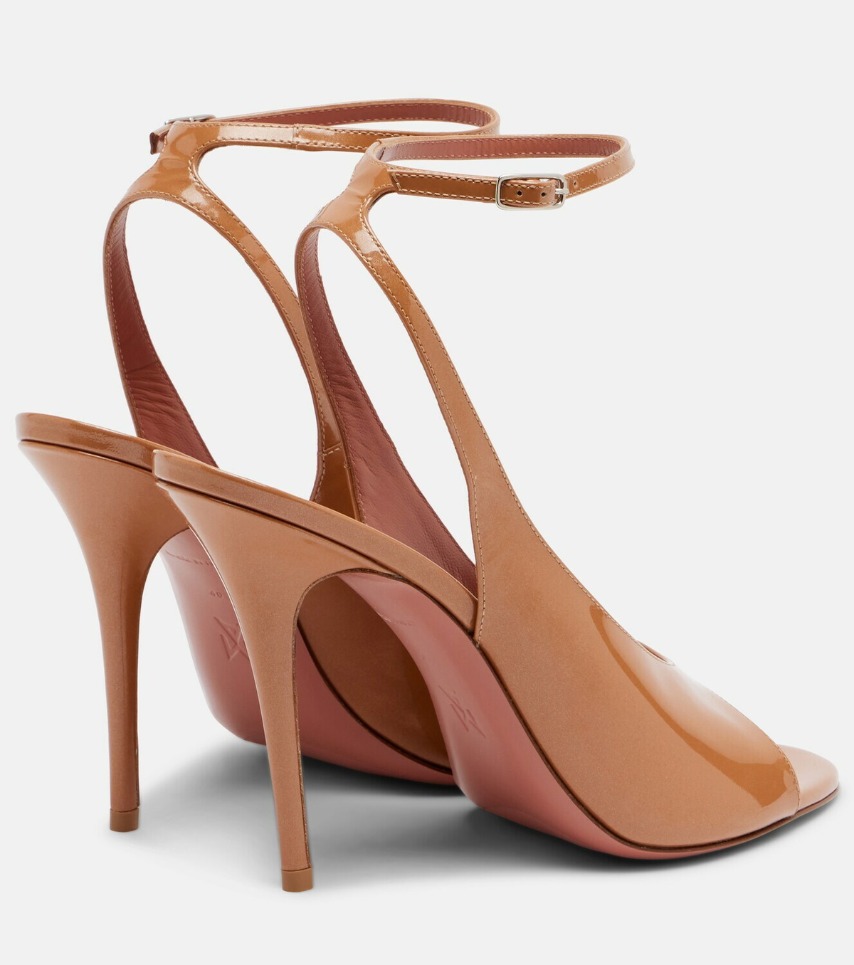 Amina Muaddi Anok patent leather slingback sandals