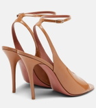 Amina Muaddi Anok patent leather slingback sandals