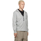 C.P. Company Gray Diagonal Raised Fleece Goggle Hoodie