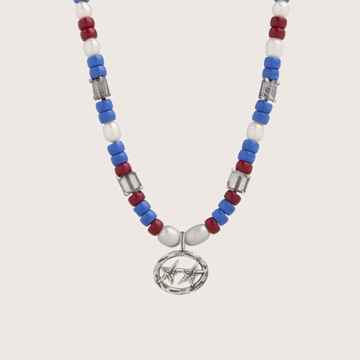TwoJeys Mediterranean Beaded Superstar Necklace in Multi